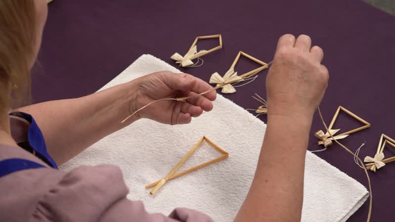 Szalmafonás - Karácsonyfadíszek, német csillag