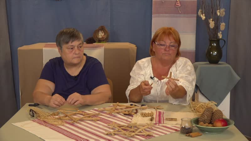 Gyékény - Ajtódísz gyékényből karácsonyra