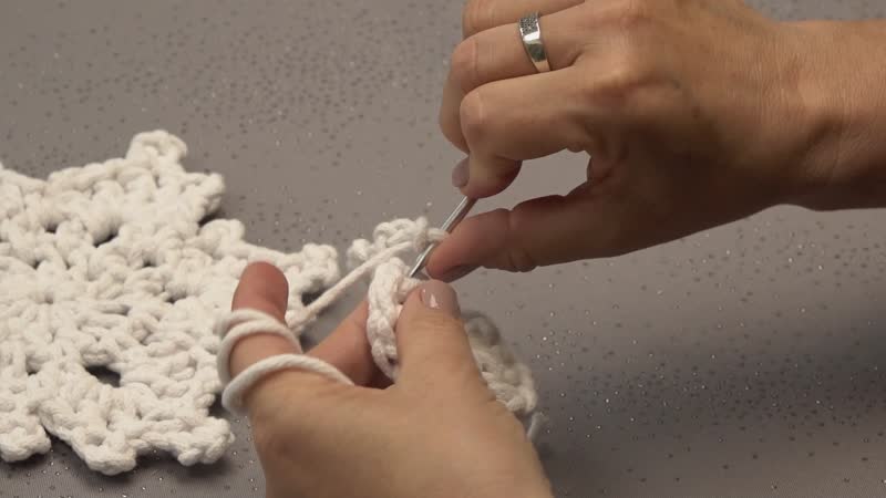 Horgolás zsinórfonallal - Hópehely